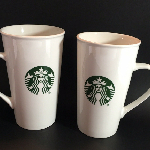 Starbucks Other - Two Starbucks Tall Coffee Cups Mugs Green Mermaid